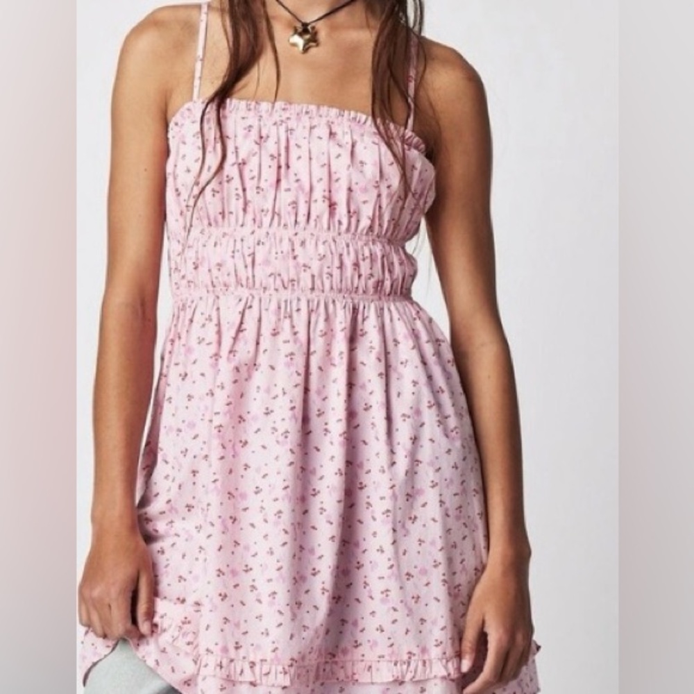 Free People Pink Floral Dress